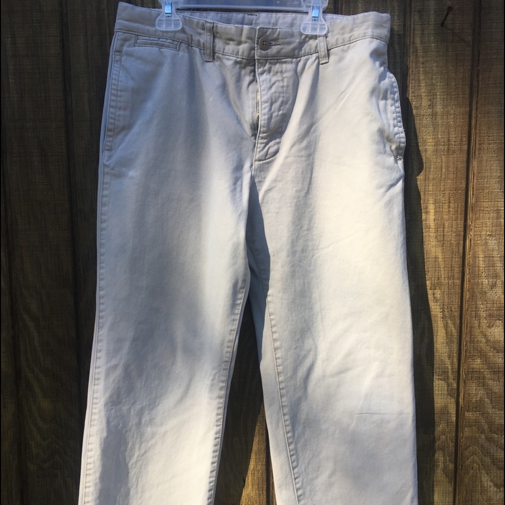 Gap Boys Husky Flat Front Khaki